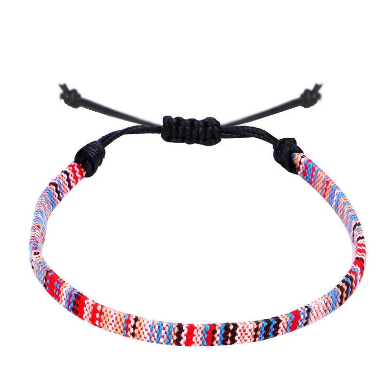 Hand Woven Rainbow Colour Anklet Bohemian Style