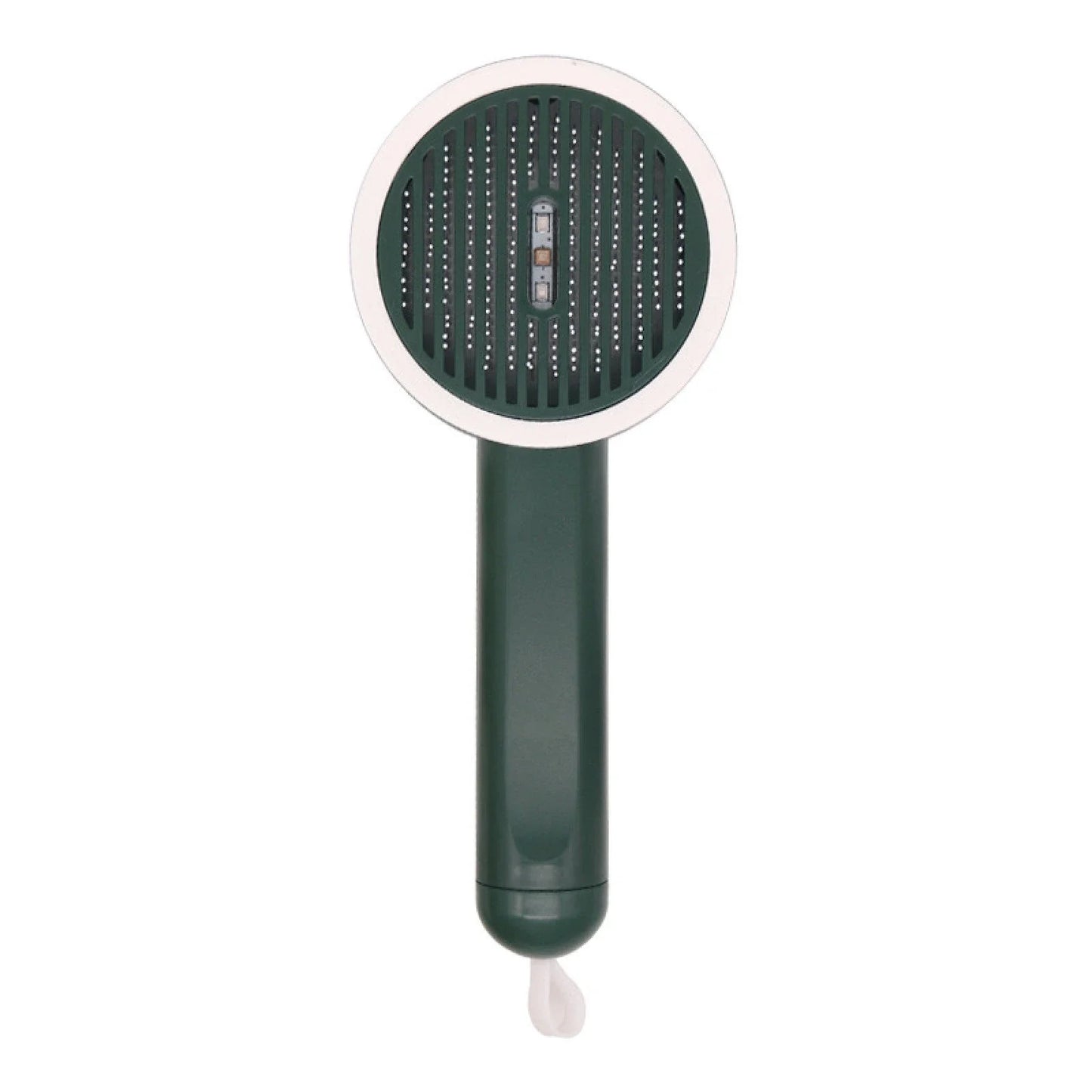 Cordless pet hair removal brush with floating comb for effortless grooming of cats and dogs