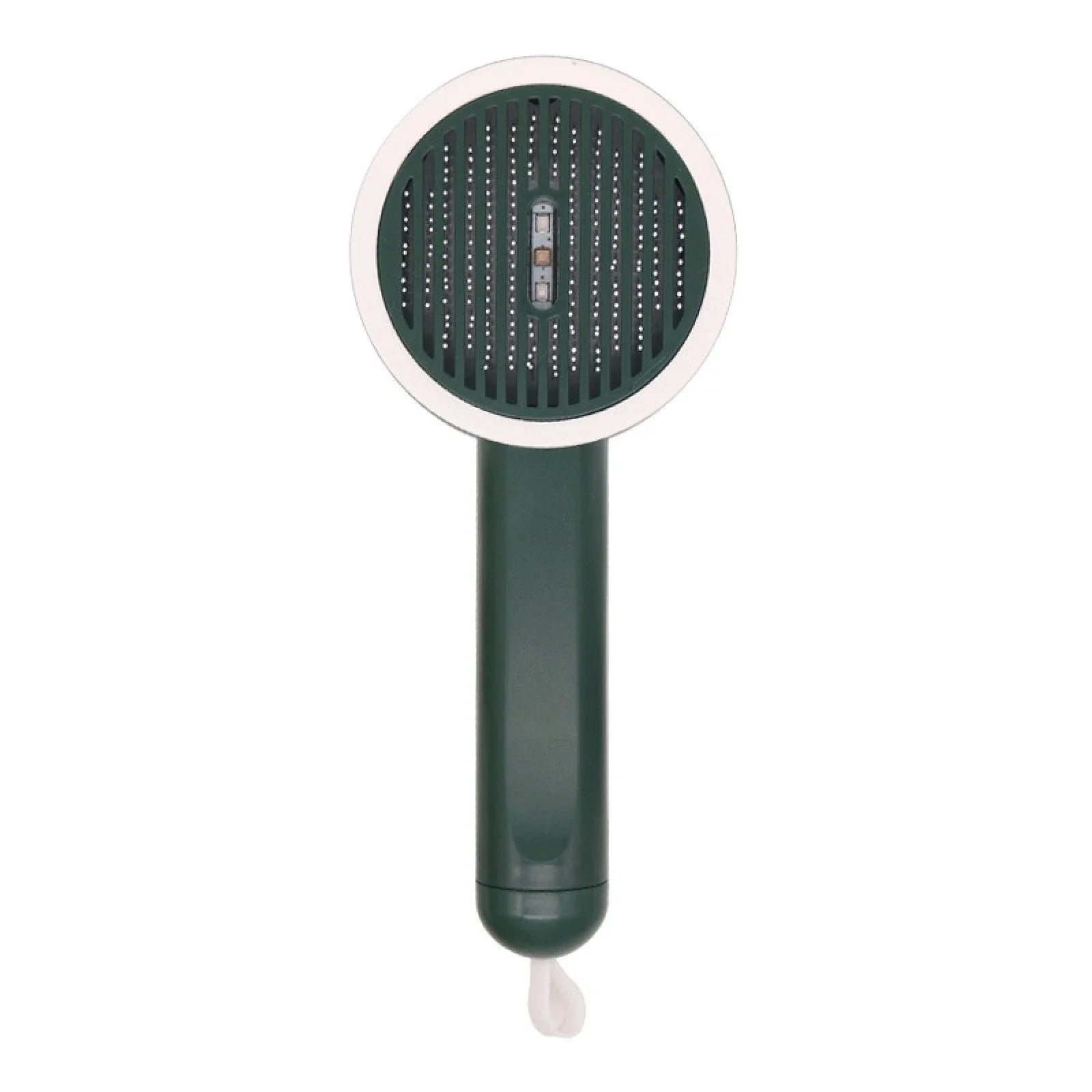 Cordless pet hair removal brush with floating comb for effortless grooming of cats and dogs