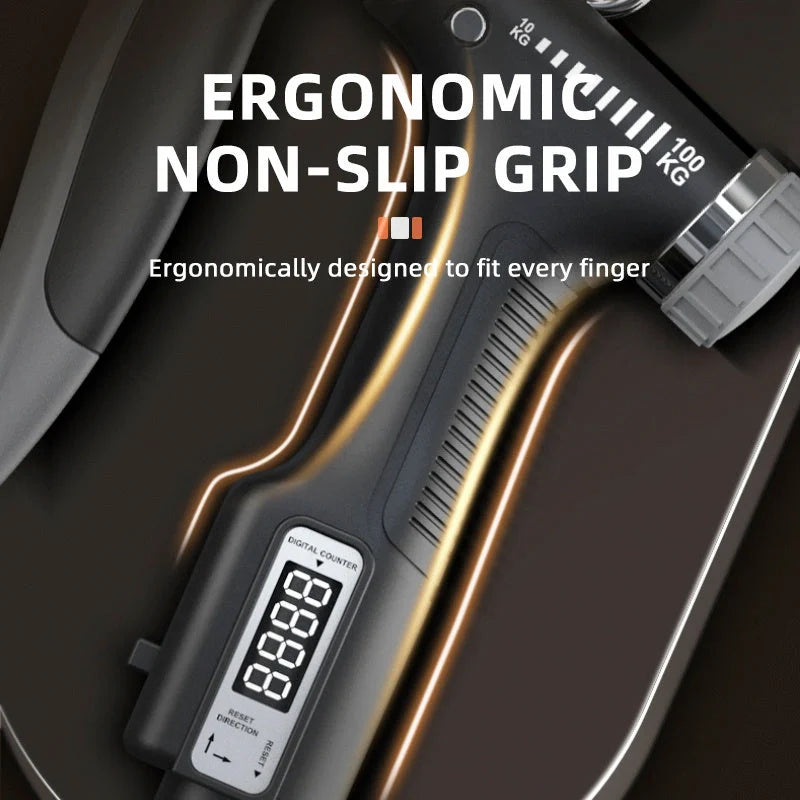 Smart Counting Grip with adjustable resistance for hand and forearm training