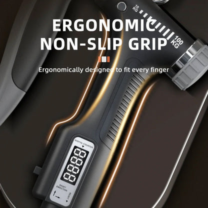Smart Counting Grip with adjustable resistance for hand and forearm training