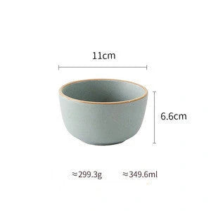 Pure Colour Matte Ceramic Plate Set with sesame point glaze in pink, grey, white, and blue