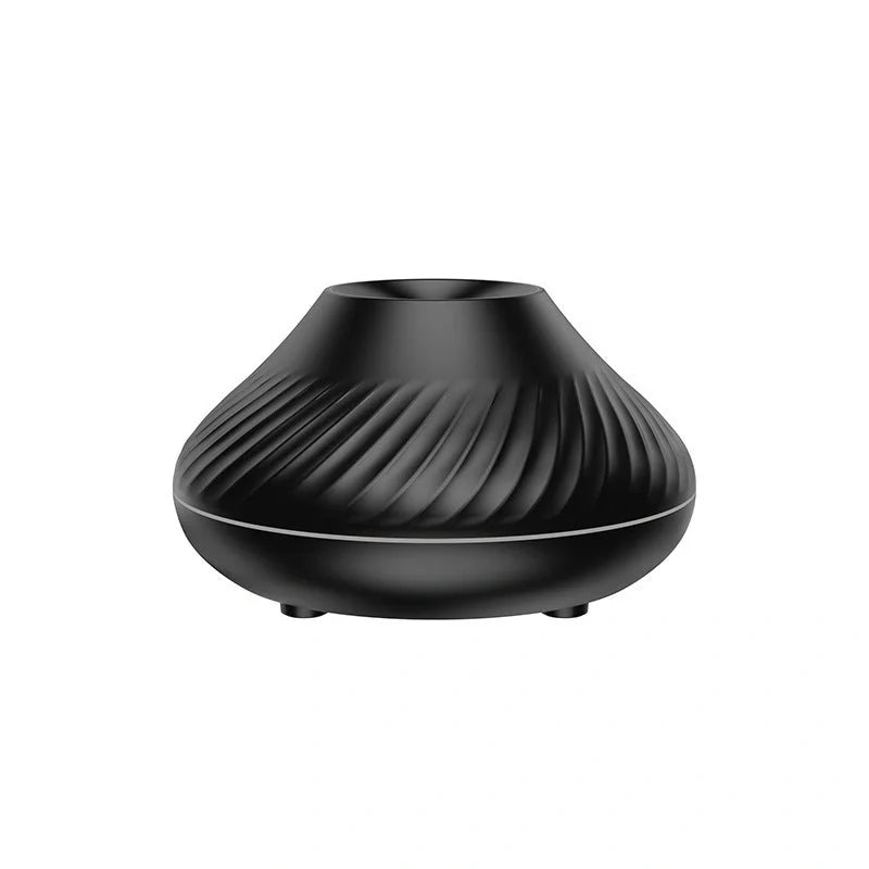 Volcanic Flame Aroma Diffuser with LED light and 130ml capacity in beige and black