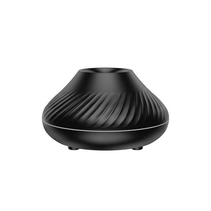 Volcanic Flame Aroma Diffuser with LED light and 130ml capacity in beige and black