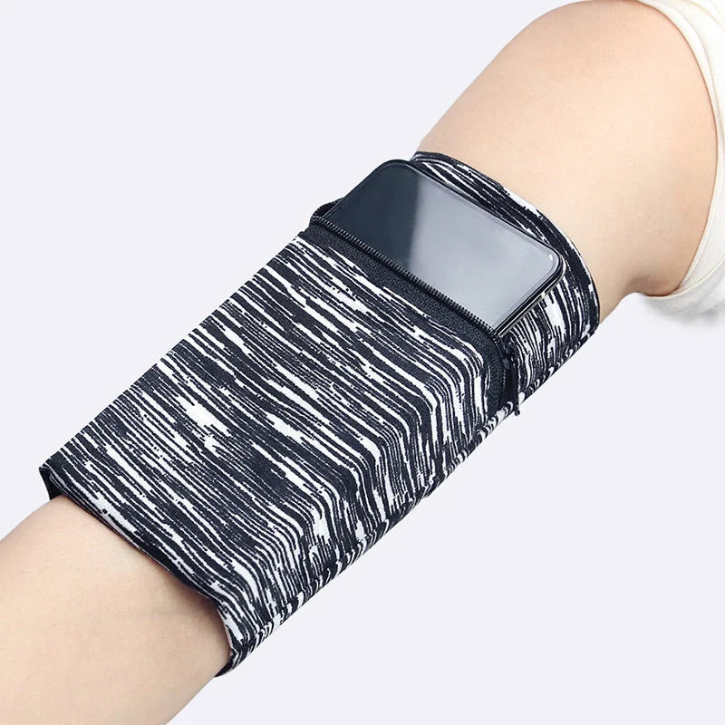 Unisex running mobile phone arm bag in various colours, adjustable for a secure fit