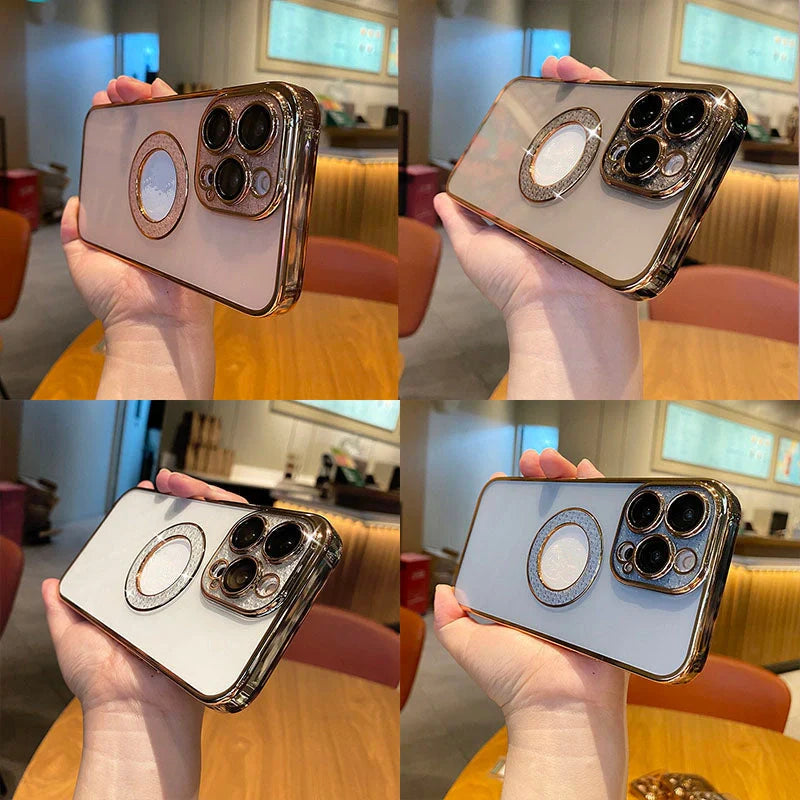 Electroplated Soft Diamond Ring iPhone Case in various colours