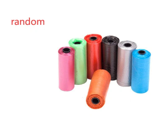 Eco-friendly dog poop bags in various colours for pet waste cleanup