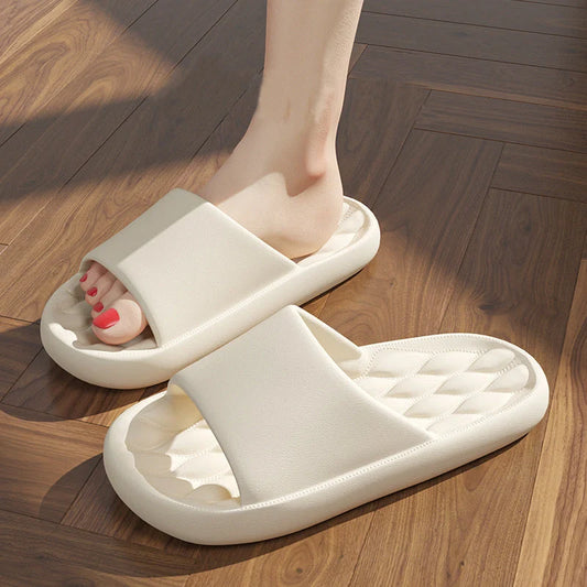 Unisex EVA summer slippers in various colours with non-slip bump texture sole