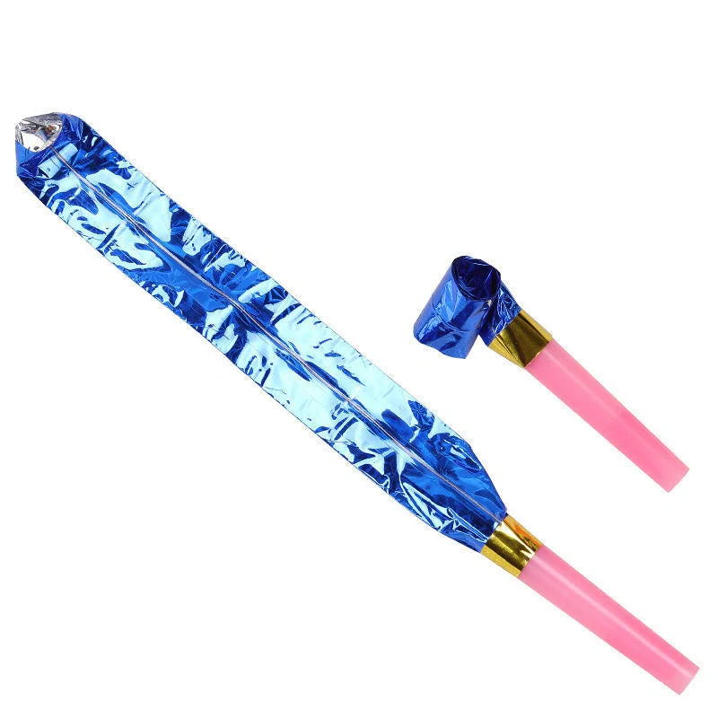 Colourful dragon-themed party favours made of high-quality plastic, including sticks and hammers in a variety of vibrant hues