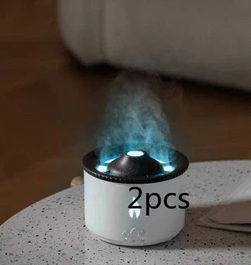 Ultrasonic Essential Oil Diffuser with Relaxing Flame and Jellyfish Smoke Ring Effects