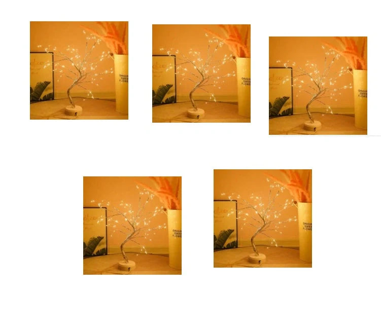 Nordic style LED copper wire bedroom light with warm colours