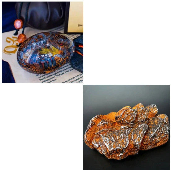 Lava Dragon Egg Desktop Decoration Dinosaur Egg Resin Crafts in various colours