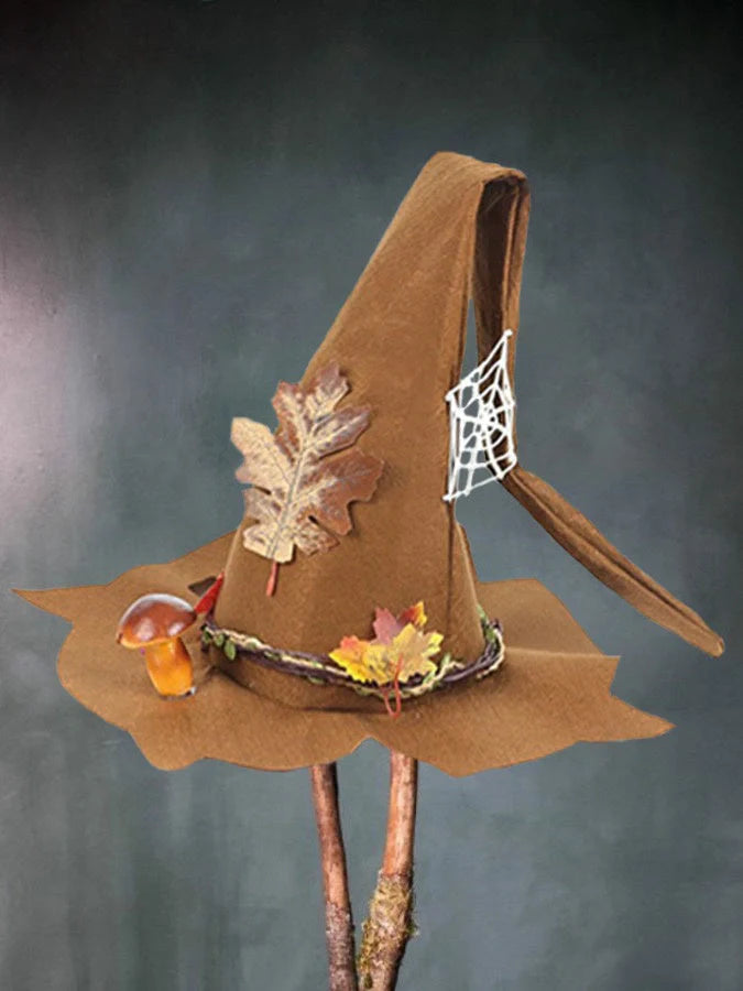 Handmade wool felt witch hat in various colours for Halloween and cosplay