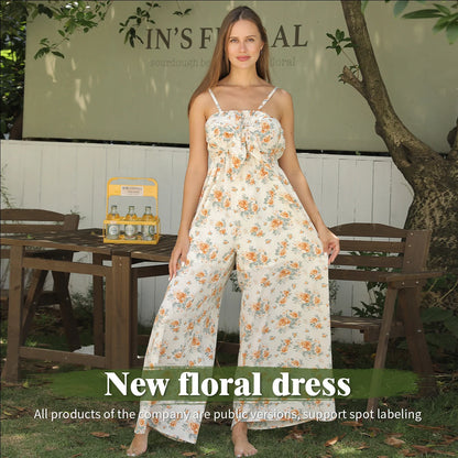 Women's simple printed polyester dress in white, available in sizes S to 4XL