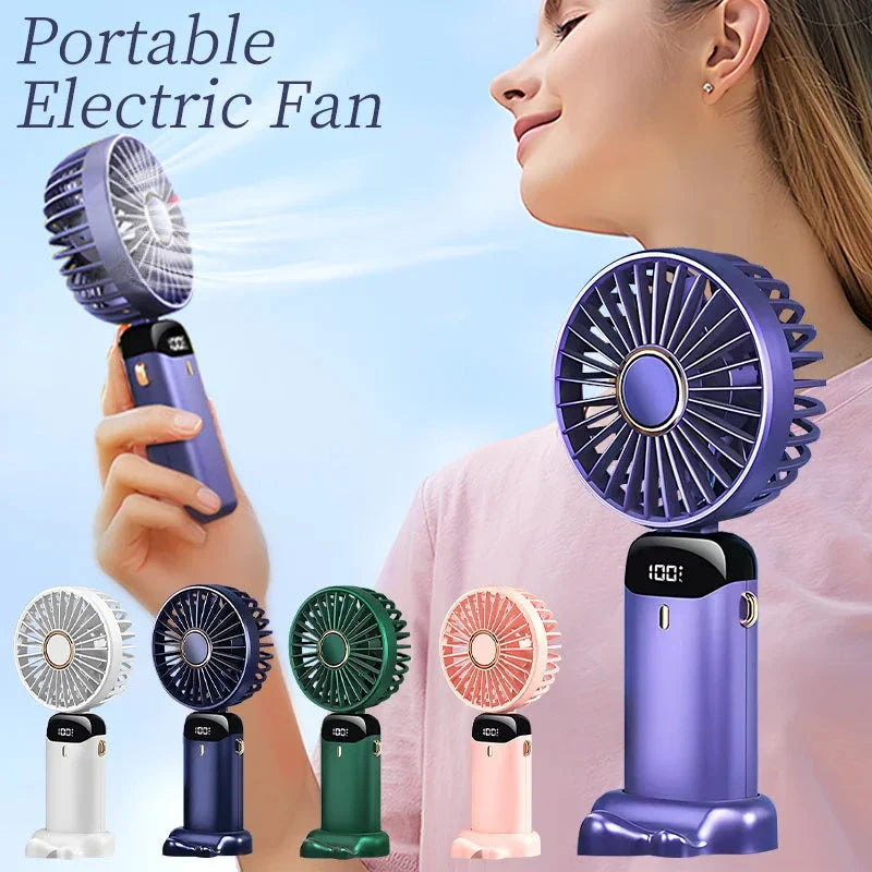 Powerful USB-rechargeable mini fan with foldable design, adjustable airflow, and long-lasting battery for cooling comfort anywhere