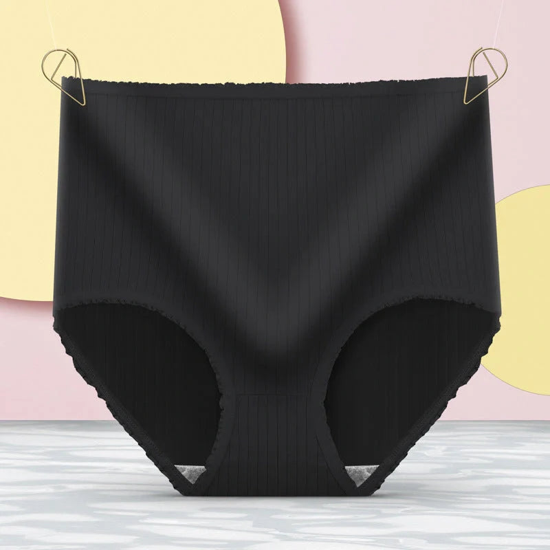 High waisted tummy control panties in milk silk for a smooth silhouette