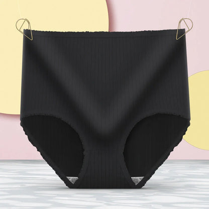 High waisted tummy control panties in milk silk for a smooth silhouette