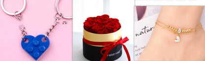 Premium preserved real roses in a luxurious gift box, a romantic floral centerpiece that lasts for years
