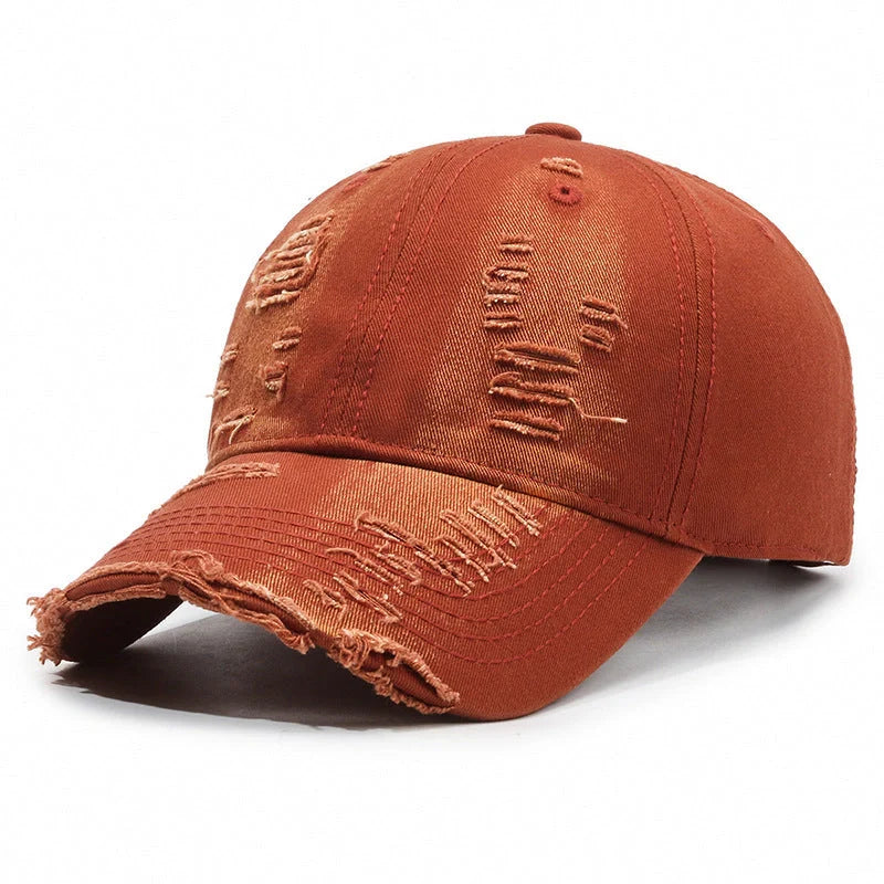 Vintage washed cotton baseball cap for men in various colours