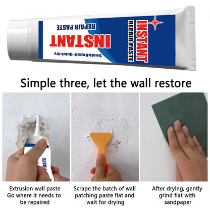 Premium water-based wall repair cream for filling cracks, holes, and peeling paint on interior walls