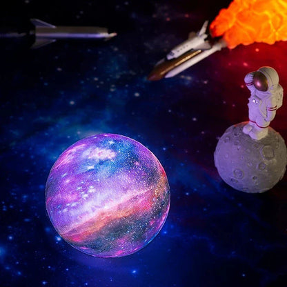 Enchanting 3D Galaxy Moon Lamp with USB Charging and Remote Control - Create a mesmerising celestial atmosphere in your home