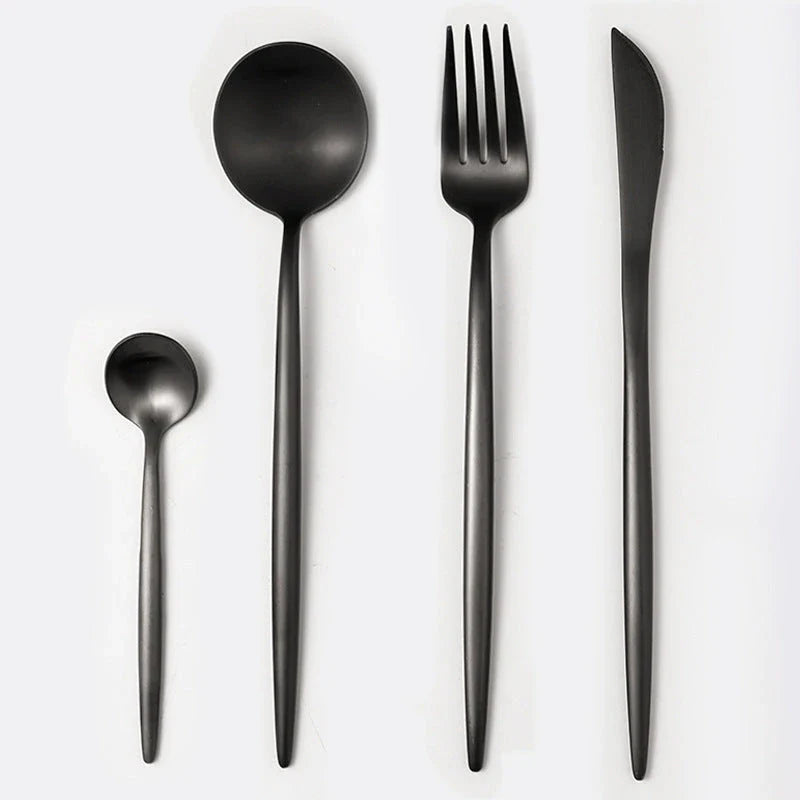 Premium 20-piece stainless steel cutlery set with mirror-polished finish, ergonomic design, and elegant gift box