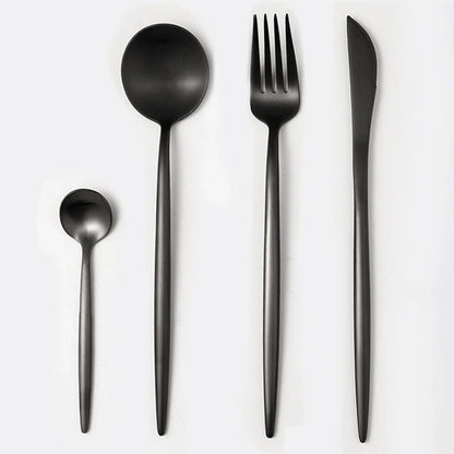 Premium 20-piece stainless steel cutlery set with mirror-polished finish, ergonomic design, and elegant gift box
