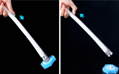 Premium disposable toilet brush with plastic, sponge, and scratch-resistant cloth for effective and hygienic bathroom cleaning