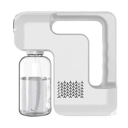 Powerful cordless disinfecting sprayer with rechargeable battery, adjustable spray settings, and compact portable design for thorough home sanitization