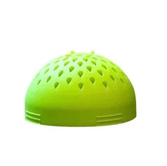 Silicone mini kitchen colander in white and green, perfect for filtering small items