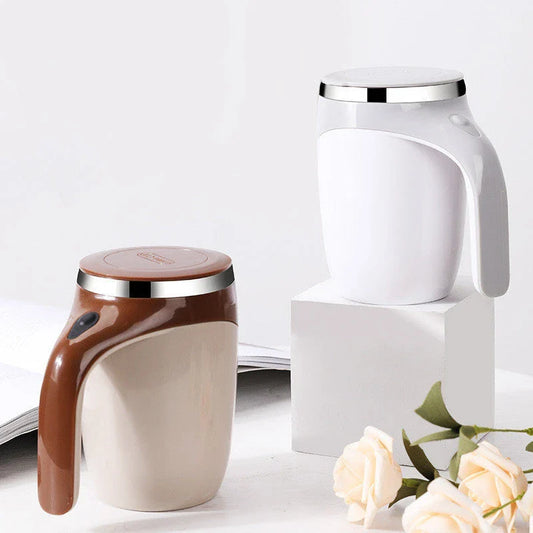 Hands-Free Magnetic Stirring Mug for Effortless Beverage Mixing at Home or Office