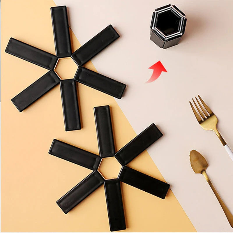 Durable heat-resistant folding pan mat made of high-quality ABS material for kitchen use