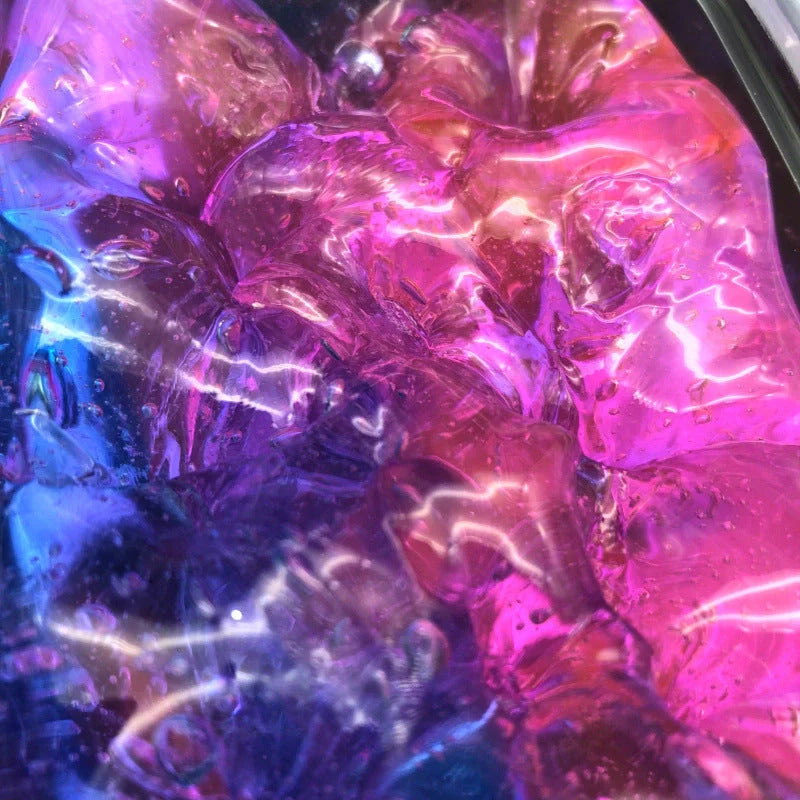 Vibrant Gradient Multicolor Crystal Slime for creative play and stress relief
