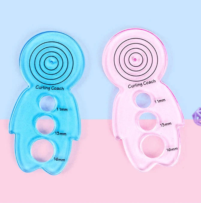 Roll paper hand tools in transparent pink and blue colours