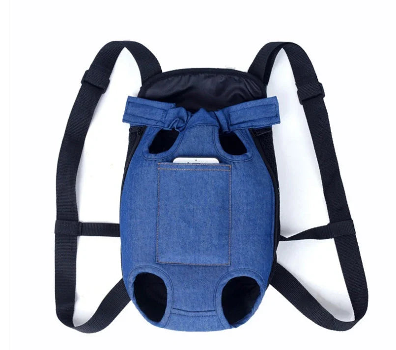 Versatile pet carrier backpack with breathable mesh design, adjustable straps, and ample interior space for comfortable on-the-go adventures with your furry companion.