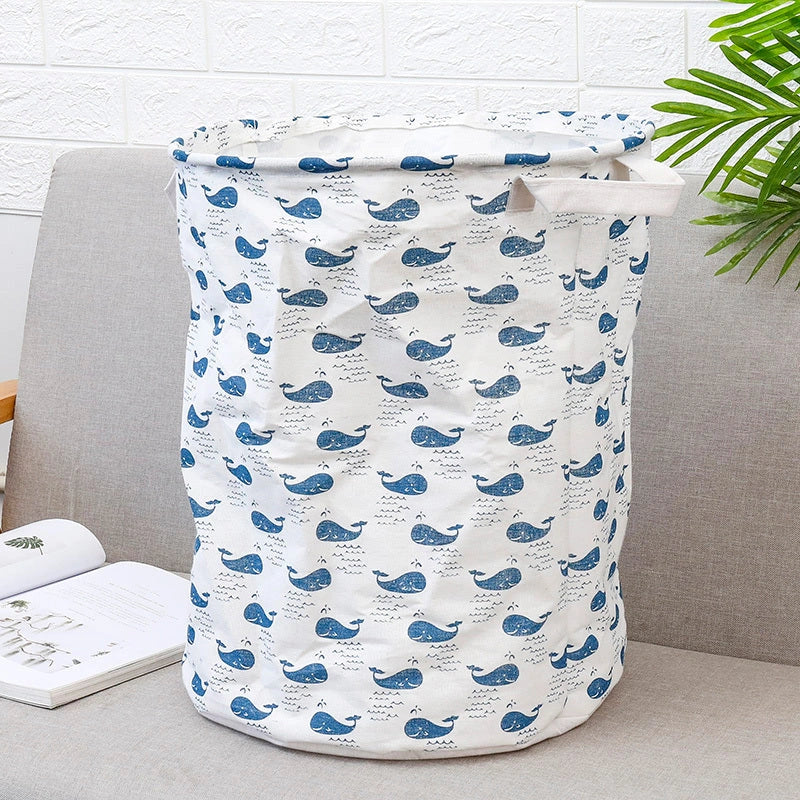 European-style cotton and linen dirty clothes basket in various designs