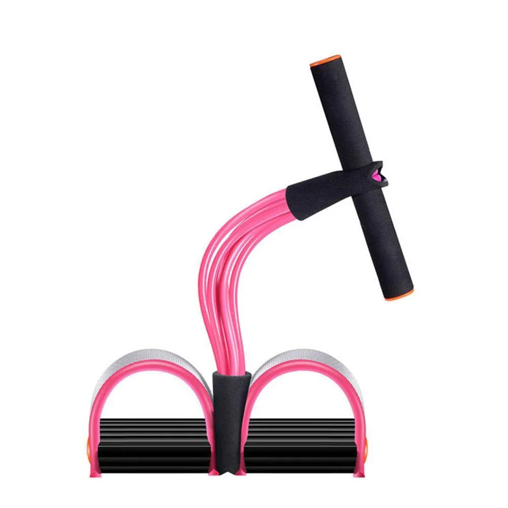 Premium resistance bands set with natural latex and EVA foam for full-body workouts