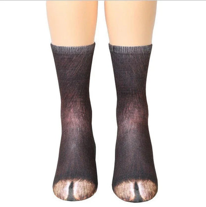 Cosy 3D animal paw socks in a variety of playful designs, including cats, dogs, elephants, tigers, and more