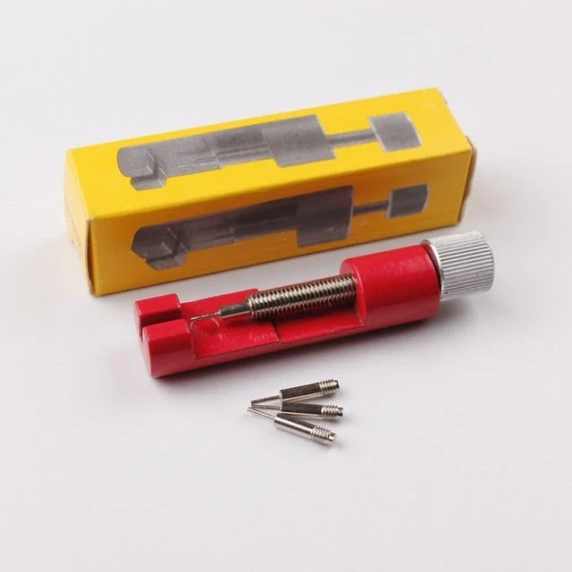 A sleek and compact watch strap adjuster tool for easily resizing and customising watch straps for a perfect fit