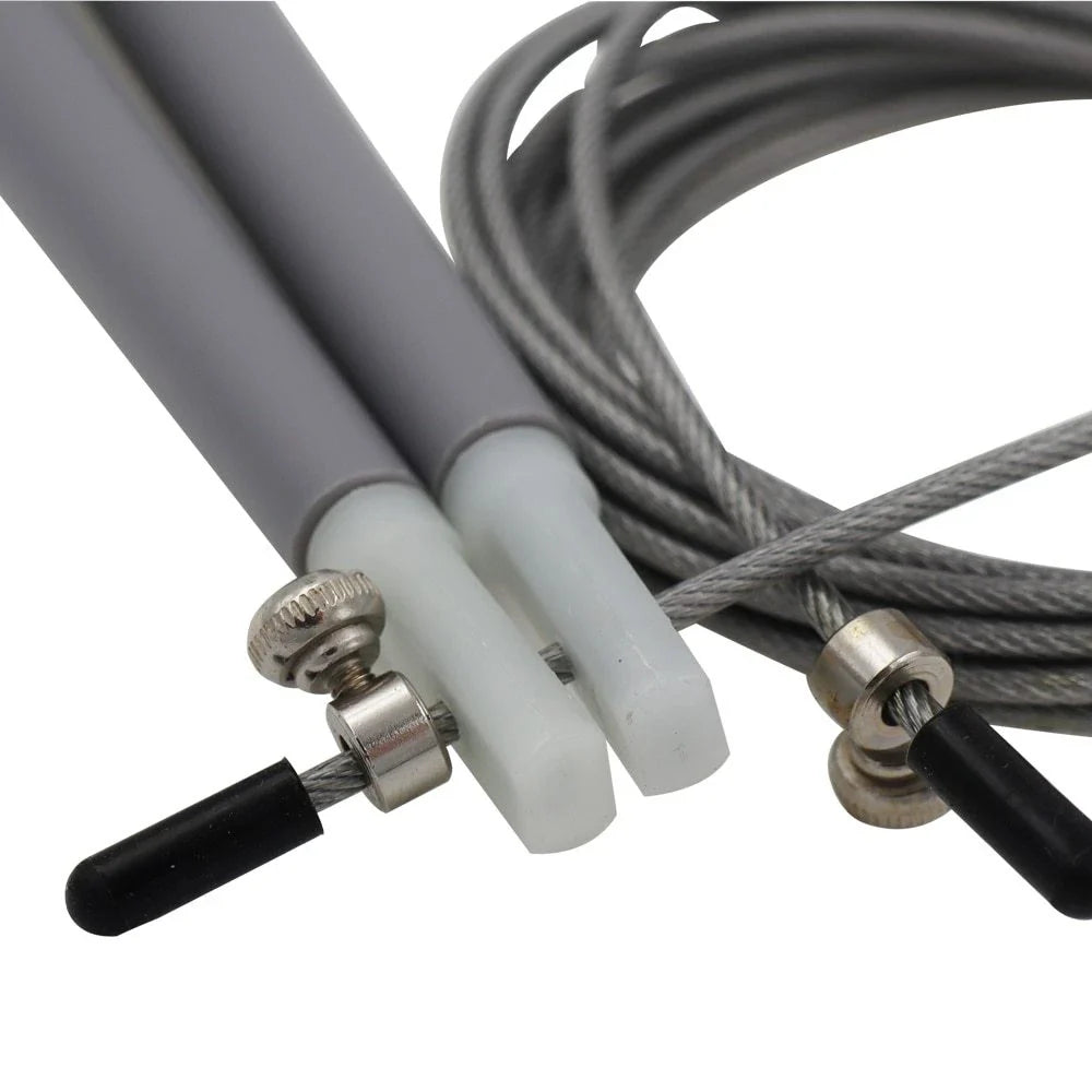 Premium skipping rope with adjustable length, durable stainless steel cable, and comfortable handles for an effective fitness and weight loss workout.
