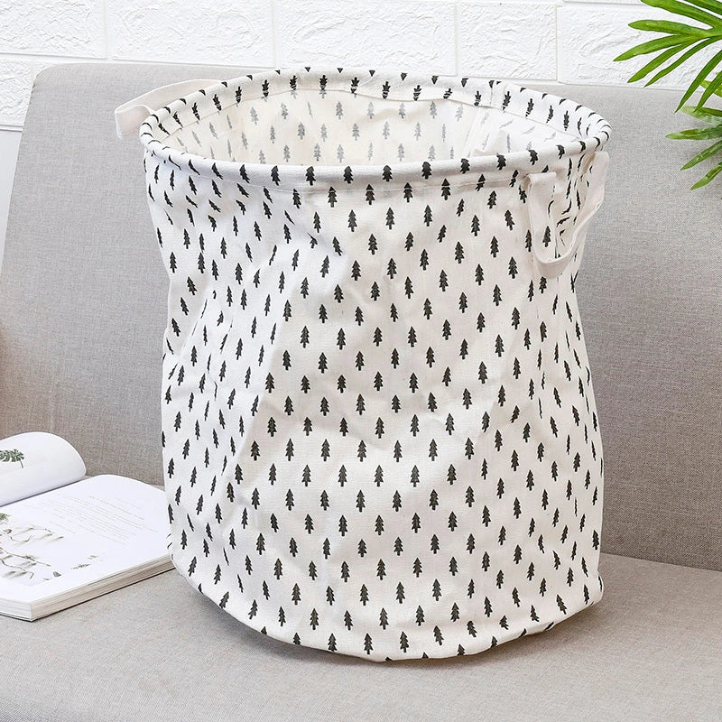 European-style cotton and linen dirty clothes basket in various designs