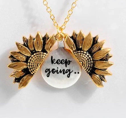 Elegant Sunflower Double-layer Lettering Necklace in various colours