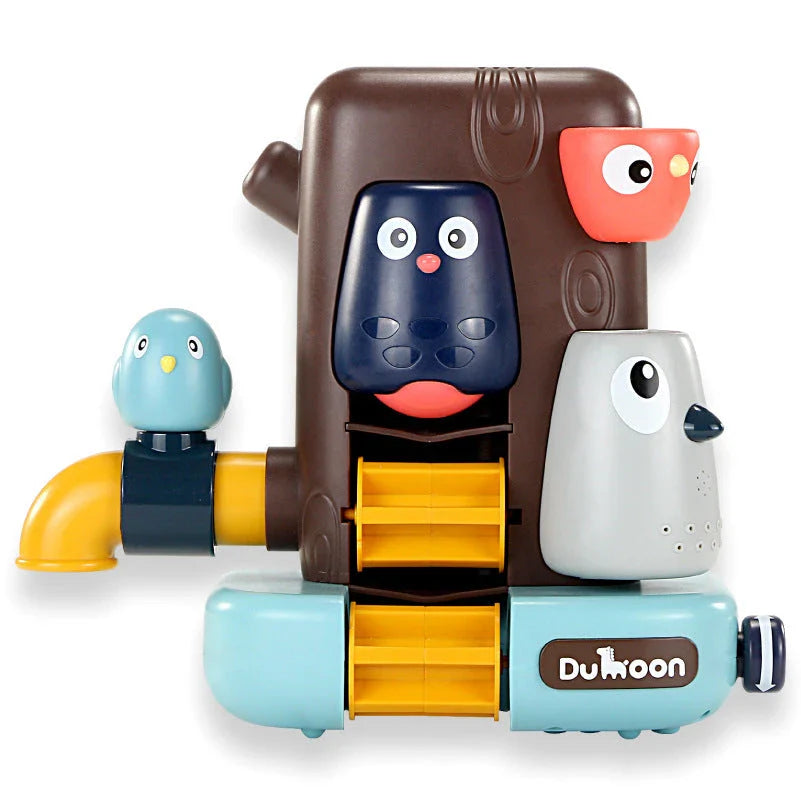 Delightful bird-shaped water toy with suction cups for secure placement in the bathtub, providing endless entertainment and healthy development for children during bath time.
