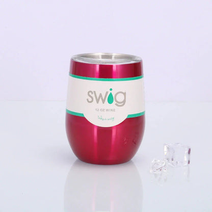 Premium Stainless Steel Insulated Wine Tumbler in Various Vibrant Colors - 12 oz Capacity, Vacuum Sealed Design