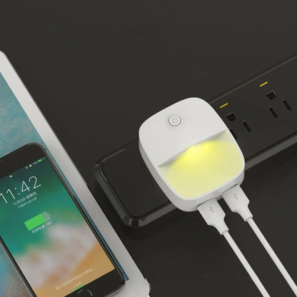 Multifunctional Smart Night Light Charger with motion sensor in white