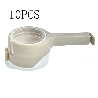Premium food preservation clip with airtight seal and wide pouring spout to keep snacks fresh