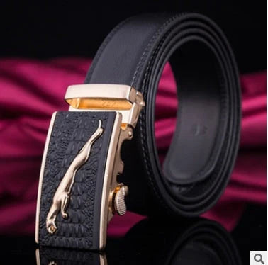 Premium leather automatic buckle belt in multiple styles and sizes