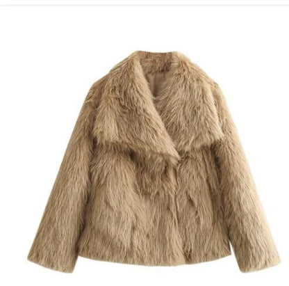 Stylish and cozy plush winter coat for women, available in a variety of trendy colors and sizes