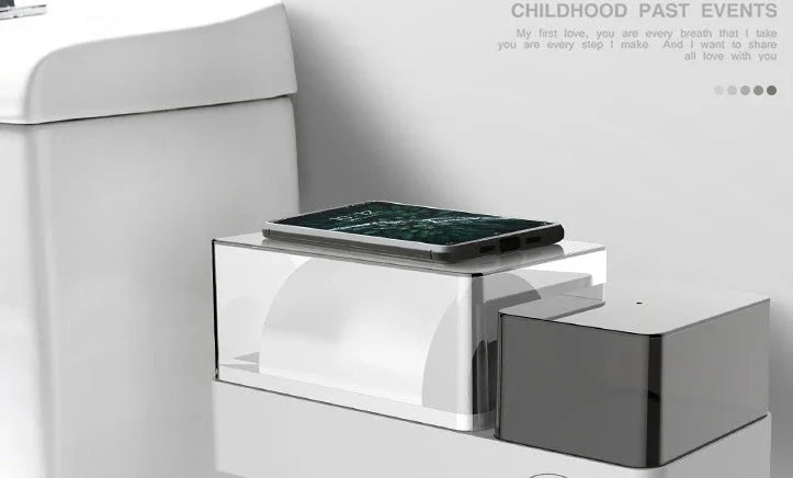 Versatile Waterproof Tissue Box with Integrated Toilet Paper Roll Dispenser for Convenient Bathroom Storage and Organization