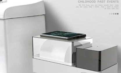 Versatile Waterproof Tissue Box with Integrated Toilet Paper Roll Dispenser for Convenient Bathroom Storage and Organization